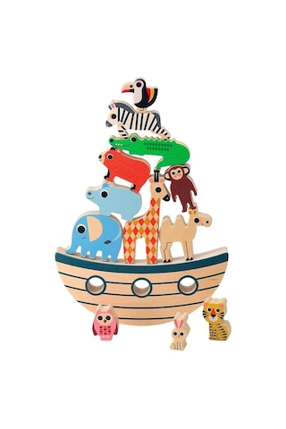Vilac - Ahşap Denge Oyunu - Hayvanlar Gemisi