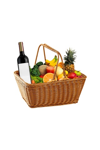 Homyl Yürüyüş Için Piknik Sepeti El Yapımı Gıda Kabı Gosterildigi Gibi