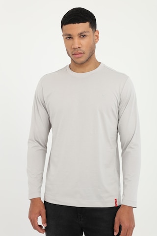 Dufy Erkek Regular Fit Bisiklet Yaka Gri Sweatshirt-25506