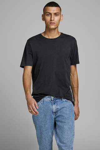 Jack & Jones Jack Jones Erkek Bisiklet Yaka Tişört 12156101 Siyah