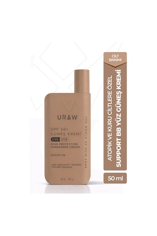 Uraw Support BB Koruyucu Yüz Güneş Kremi SPF50+ 50 ML