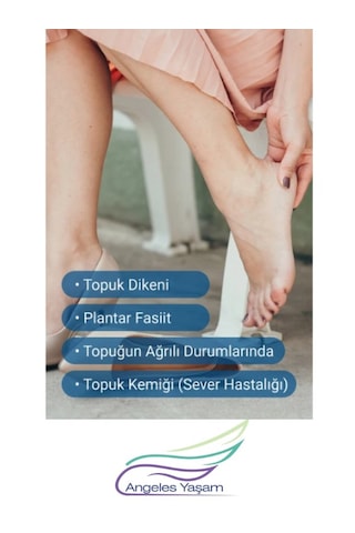 Angeles Yaşam Silikon Topukluk Şeffaf Mavi Erkek