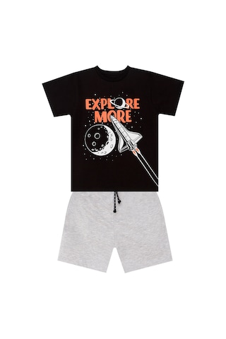 Denokids Mshb&g Explore Erkek Çocuk T-shirt Şort Takım Renkli Çok Renkli