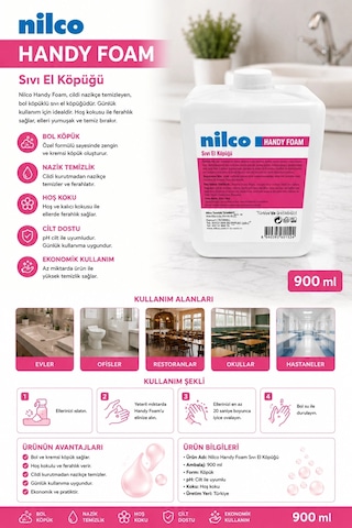 Nily Handy Foam Sıvı El Köpüğü 900 Ml 1 Adet