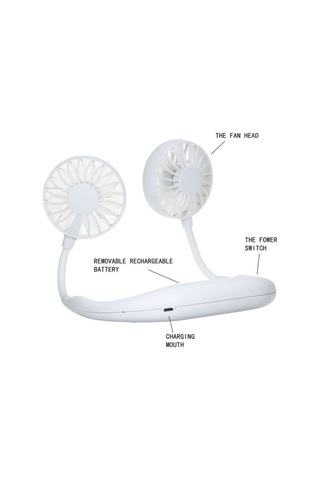 Vkemall Sallanan Boyun Fanı, Aynı Parça Şarj Edilebilir Tembel Fan, Taşınabilir Spor Fan