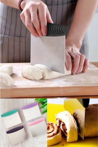 Hamur Kesme Aparatı Kesici Kazıyıcı Pasta Kek Şekillendiren Spatula