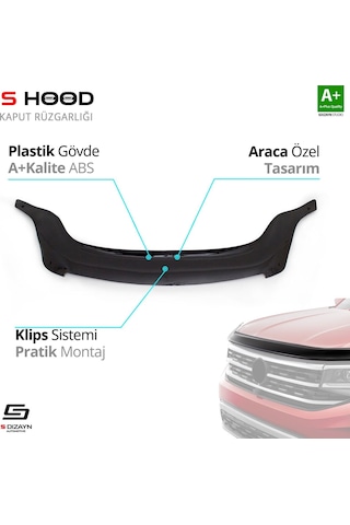 S-dizayn Ford Kuga Abs Plastik Kaput Rüzgarlığı 2008-2012 A+kalite