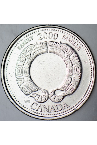 Kanada 25 Cent 2000 Hatıra-aile-üçüncü Milenyuma Giriş.