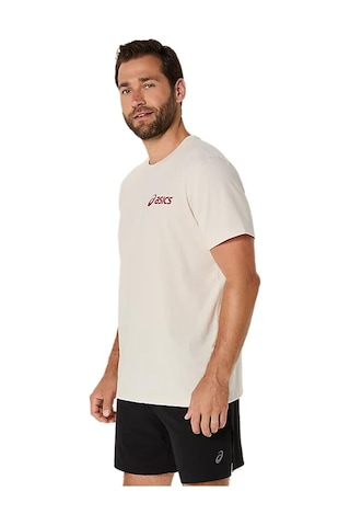 Asics Erkek Tişört Chest Logo Ss Tee 2031e659-201 Krem