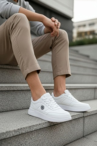 Daxtors D07003 Günlük Ortopedik Erkek Sneaker Spor Ayakkabı Beyaz