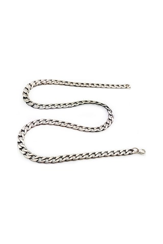 Pigado 316l Paslanmaz Çelik Ezme Zincirli Erkek Kolye 60 Cm Gri