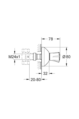 Grohe Costa L Ankastre Stop Valf 19808001 Krom