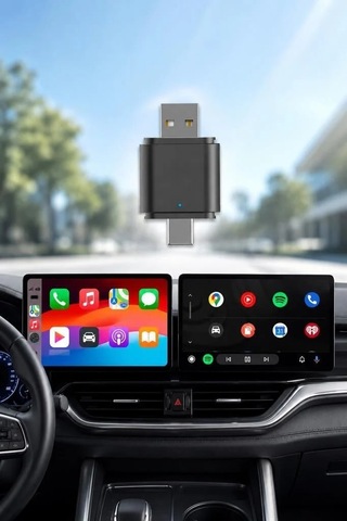 Özel Seri Mini Araç Multimedya Dönüştürücü Adaptör Tab06 2ın1 Seyahat Çözüm Diğer