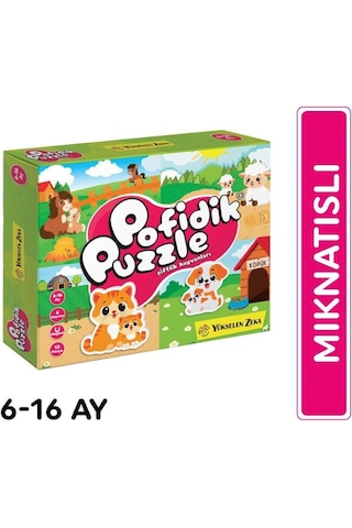 Yükselen Zeka 6-16 Ay Ilk Pofidik Magnet Puzzle - Çiftlik Hayvanları