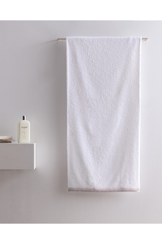 Madame Coco Topaze Pamuklu Banyo Havlusu - Beyaz/bej - 70x140 Cm 8684427297421 Çok Renkli
