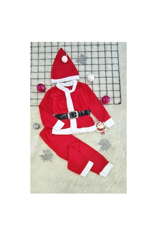 Pazarız Bebek Yeni Yıl Noel Baba Kostüm Yılbaşı Takımı Kırmızı