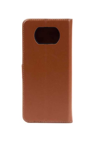 Zore Samsung Galaxy Uyumlu M33 Kılıf Omsy Kar Deluxe Kapaklı Kılıf - Kahverengi