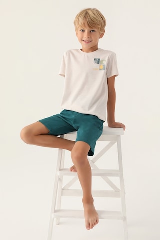 Arnetta Summer Bej Erkek Çocuk Bermuda Takım 5274-42736 Krem Melanj