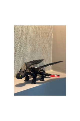 Dişsiz Toothless Ejderhanı Nasıl Eğitirsin Hareketli Figürü - 20 Cm 1 Adet Siyah