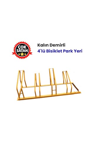 Bisiklet Park Yeri Dörtlü , Kalın Profilli Bisiklet Park Demiri