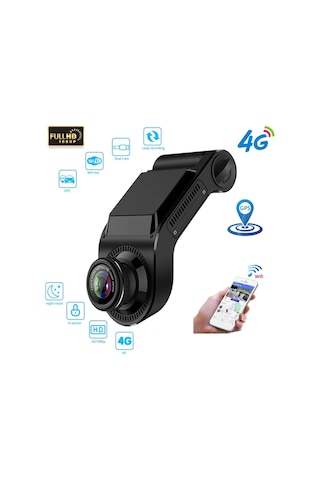 4g Sim Kart Girişli Araç İçi Kamera Ön Ve İç Kamera 1080p Fhd Gps Panik Butonu Anlık Takip Taksi Tır