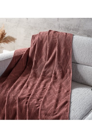 Adora Koltuk Şalı Gül Kurusu - 130x170 Cm