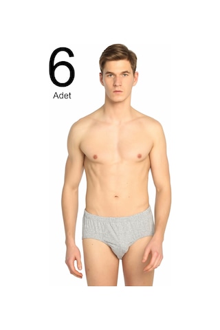 Seher 6'lı Paket Erkek Slip Gri