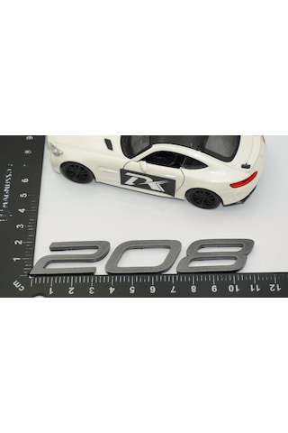 Dk Tuning Peugeot Yeni 208 Bagaj 3m 3d Koyu Gri Abs Yazı Logo