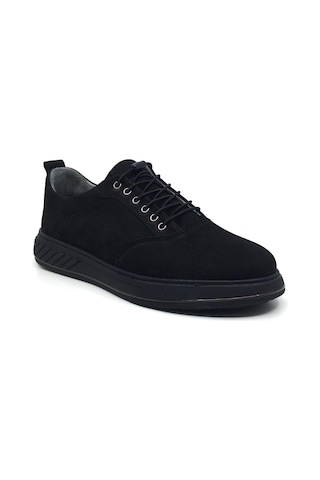 Taşpınar Ayakkabı Taşpınar %100 Hakiki Deri Ortopedik Erkek Kışlık Rahat Günlük Sneaker Yeni Sezon Ayakkabı 40-44 Siyah Nubuk