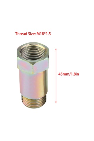 Konesam 45mm Demir Oksijen Sensörü Uzatıcı M18 1.5 , Araçlarda Exhaust Mesafesini Artırır, Hho Sistemi/test Borusu İçin, 2 Adet Sarı
