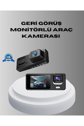 Park Modlu 3 Kameralı Araç Kayıt Cihazı 1080p Ön Kamera 2 Ekran