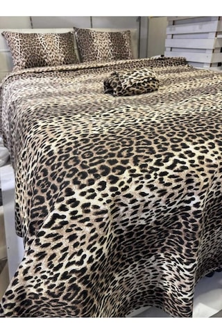 Leopar Desenli Battal Boy Pike 220x240 Cm Cesur Tarz, Hafif Konfor Çok Renkli