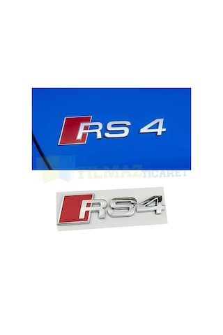 Audi Rs4 Bagaj Logo Yazı Arma Amblem Paslanmaz Çelik
