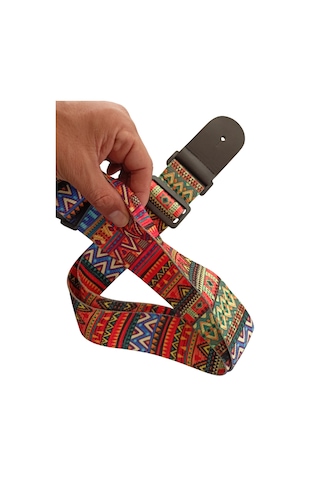 Rj200-c4 Gitar Askısı Deluxe Teal Guitar Strap Deri Başlıklı 2 Katlı