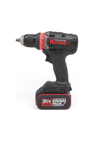 Kress KUA72.1 20V/4.0Ah Li-İon Çift Akülü Kömürsüz Profesyonel Şarjlı Matkap