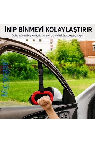 Microcase Çok Amaçlı Uzunluk Ayarlanabilir Otobüs Oto Araç Yaşlı Çocuk Vb İçin El Tutacağı Destek 2 Adet Al5606 Gri