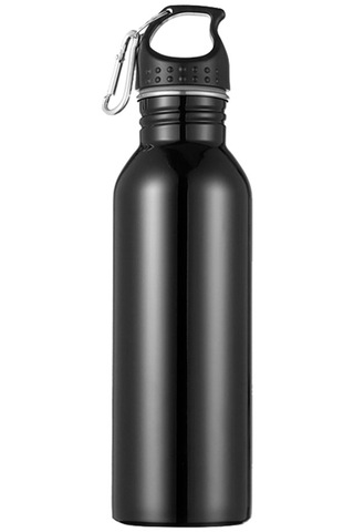 Suntek Paslanmaz Çelik Spor Su Şişesi Bisiklet Yürüyüş Siyah Siyah