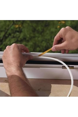 Kapı Pencere Kauçuk Izolasyon Bandı / Fitili Beyaz 2X10=20 Metre