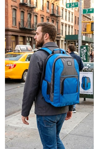 Ful - Sweet Mel Kobalt Mavi Gündelik Seyahat Unisex Laptop Sırt Çantası