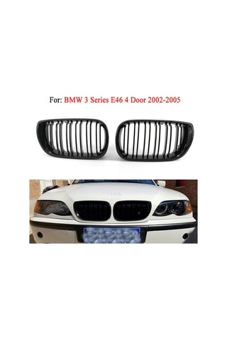 Bmw 3 Serisi E46 Ön Panjur Böbrek Çift Tırnak