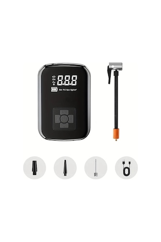 Primepickings Kablosuz Wireless Portatif Araba Kompresörü El Pompası Ve Işıklı Otomobil Motosiklet Lastik Şişirme