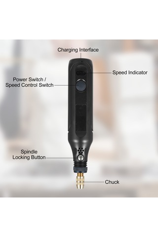 Mufunye Kırmızı/siyah Abs Döner Alet Seti - 2000mah Pil, 5000-15000 Rpm, 36/197 Parça Seçenekli