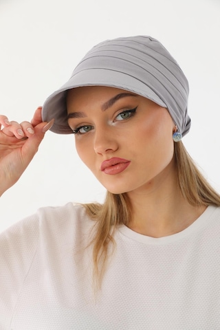 Elif İç Giyim Safari Bağlamalı Gri Siperli Bandana Vizör Gri
