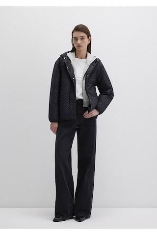 Mavi - Kapüşonlu Kapitone Siyah Ceket 1110460-900 Siyah