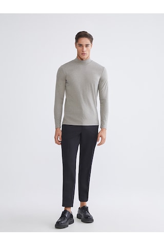 Lcwaıkıkı Classic Gri Dik Yaka Erkek Sweatshirt