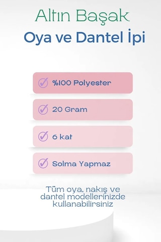 Jenerik Altınbaşak Oya Ve Dantel İpi 20 Gr - Royaleks - No: 034
