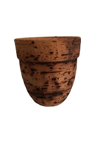 Antik Görünümlü Eskitme Toprak Saksı 12 Cm X 12 Cm 86070130
