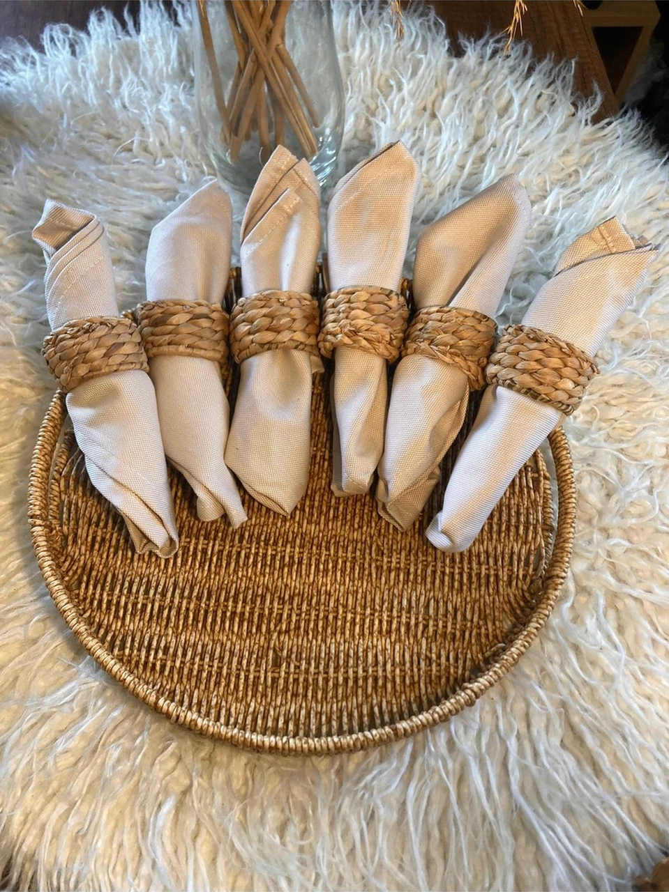 6lı Hasır Peçete Yüzüğü / Halkası Diğer