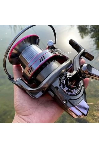 Motion003 Büyük Boy Balıkçılık Makarası 9000 12000 Tip 10000 Metal Makara 30kg Sürükleme 4 0 1 Dişli Oranı Pürüzsüz Döküm Naylon Gövde Tatlı Ve Tuzlu Su İçin