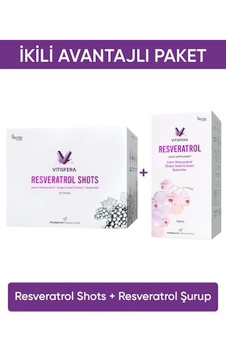 İkili Avantajlı Paket 1 Resveratrol Shots + Resveratrol Şurup